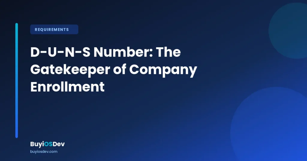 D-U-N-S number requirement for Apple company enrollment