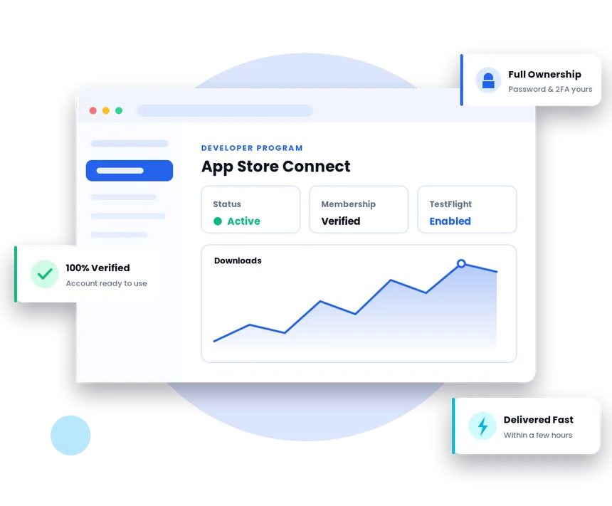 Buy Apple Developer Account – verified App Store Connect dashboard