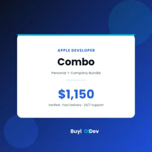 Combo Personal + Company Apple Developer Account – $1,150