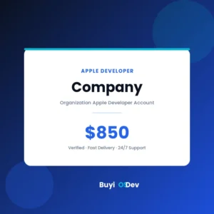 Buy Company Apple Developer Account – $850