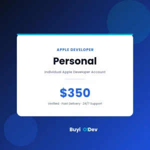 Buy Personal Apple Developer Account – $350